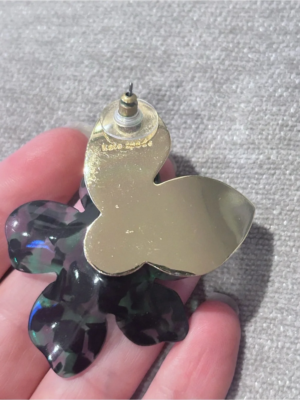 Kate Spade acrylic Petal Pushers earrings